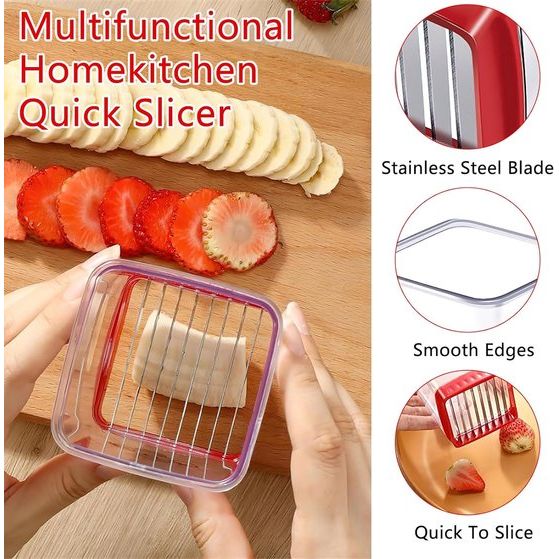 Fruitsnijder, mokkensnijder, fruitsnijder, fruitsnijder, aardbeiensnijder, beker, snijvanger, fruitsnijder, keukengadgets, must, have, groentesnijder, snelsnijder, met duwplaat