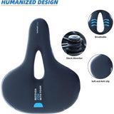 Fietszadel fietsstoeltje, breed, zacht, comfortabel, ergonomisch, waterdicht, schokabsorberend, ademend, voor dames en heren, voor stadsfiets, mountainbike, racefiets, e-bike, met gereedschap voor montage