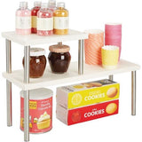 Keukenplank met 2 planken - Slank bordenrek voor werkbladen en kasten - Twee lagen metaal en roestvrij staal afdruiprek voor keuken