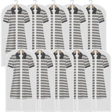 Doorzichtige kledingzakken Kledinghoezen Bescherming tegen stof voor opslag van plastic kledingzakken Hangende kledingzakken Kledingtas voor kleding lang met ritssluiting voor kast - 24'' x 47''