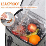 Flessentas voor 6 flessen Koeltas Geïsoleerde wijntas Draagbare wijnkoeltas met riem voor picknickfeest BBQ Camping Wijnproeven Grijs 27 x 16 x 33 cm