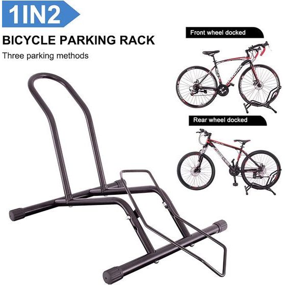 Fietsstandaard, professioneel, vrijstaande standaard, houder voor mountainbike, racefiets, MTB, zwart