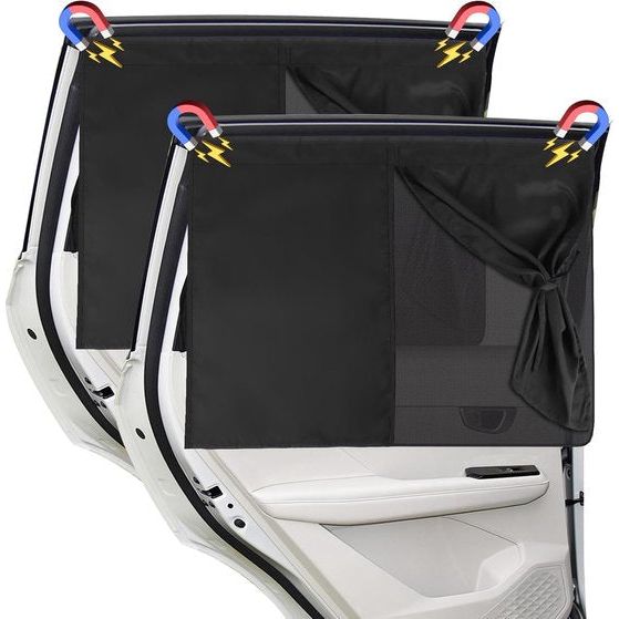 Zonwering auto baby zonwering magnetisch voor uv-bescherming, hittebescherming, 2 stuks auto verduistering ramen