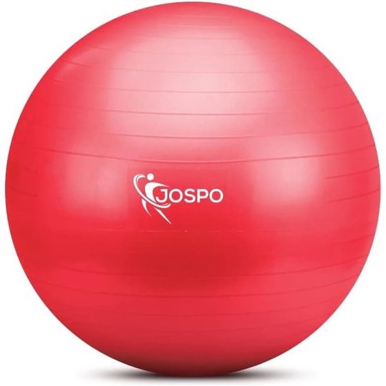 oefenbal met ballenpomp, fitness zitbal, 55cm/65cm/75cm/85cm - blauw/rood/zwart - kantoor, yogabal, sporttraining, pilates, draagvermogen tot 350kg, veiligheid door barstbeveiliging