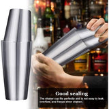 Cocktail Shaker Stainless Steel Cocktail Shaker Bar Set Boston Shaker Set Cocktail Measuring Cup 700 ml + 500 ml Capacity Shaker Cup Cocktail Set for Beginners Professional Bartender Bar