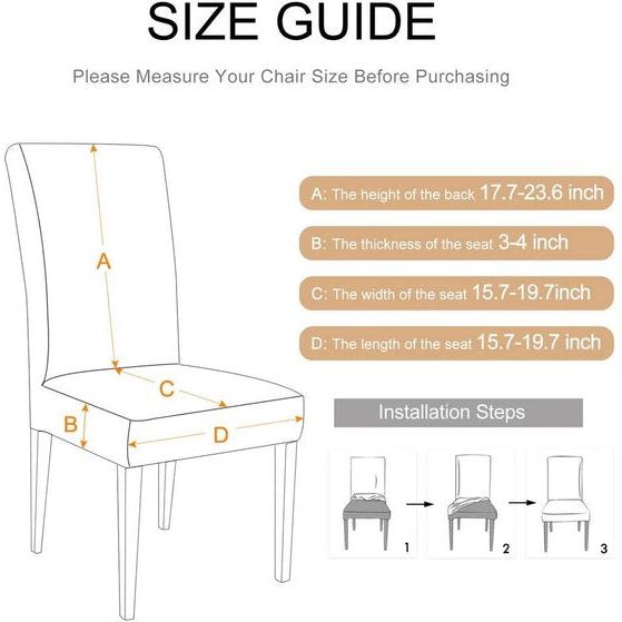 Kerst stoelhoezen voor Kerstmis, 1-, 2-, 4-/6-delige set, stretch, moderne stoelhoezen, decoratie, universele pasvorm voor eetkamer, feest, banket.