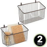 Set van 2 metalen wandrekken, grote opbergmand voor de hal, slaapkamer en andere ruimtes, organizer voor brieven, portemonnees, zonnebrillen of badkameraccessoires, bronskleurig.