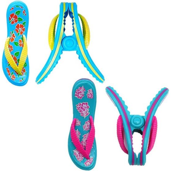 4-delige nieuwe flip-flop-strandhanddoekklemmen, veilige reisknijpers voor binnen en buiten, jumbo-clip voor strand, tuin, zwembad, ligstoel of ligstoel