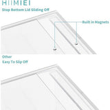 Vierkante cosmetische tissuebox, 14 x 14 x 14 cm acryl tissuedispenser, tissuebox met magnetische afdekking voor eetkamer, badkamer, slaapkamer, auto, kantoor - acryl transparant