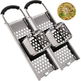 Set van 2 Spaetzle-makers, hoogwaardige Spaetzle-maker met handvat, Spaetzle-pers voor Duitse noedels, perfecte maat voor Spaetzle-knoedels over alle soorten potten en pannen