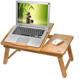 Bamboe laptop board laptop standaard voor haar werk in bed