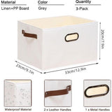 Set van 3 opvouwbare opbergdozen, open plank voor slaapkamer, woonkamer, kinderkamer, badkamer (wit, 33 x 23 x 20 cm) Vertaling: Set van 3 opvouwbare opbergdozen, open plank voor slaapkamer, woonkamer, kinderkamer, badkamer (wit, 33 x 23 x 20 cm)