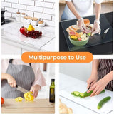 Acryl snijplank, doorzichtige snijplank voor toonbank, 43 x 33 cm, acryl snijplanken met aanslagrand, voor het aanrecht, cadeau, keukengerei, keukengadgets