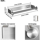 Keukenpapierhouder, wandrolhouder voor wandmontage, roestvrij staal, keukenrolhouder, zonder boren, papierrolhouder, wandrolhouder voor keukencrêpe, rolhouder voor keuken, badkamer, spoelbak