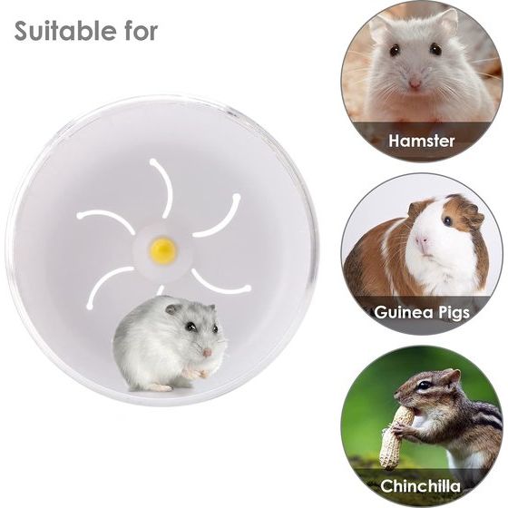 Hamster loopwiel, 8,3 inch stil spinnerwiel voor kleine huisdieren voor muizen Chinchilla cavia hamster