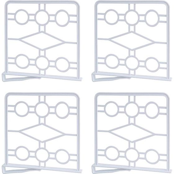 4 stuks kledingkast, plankverdeler, kledingkast, organizer, kastverdeler, plankverdeler, plankverdeler, set, voor slaapkamer, badkamer, keuken en kantoor (wit)