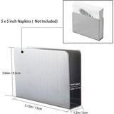 Servethouder, servethouder, moderne papieren handdoekhouder, rechthoekige roestvrijstalen servetstandaard voor werkblad, keuken, eettafel (zilver)