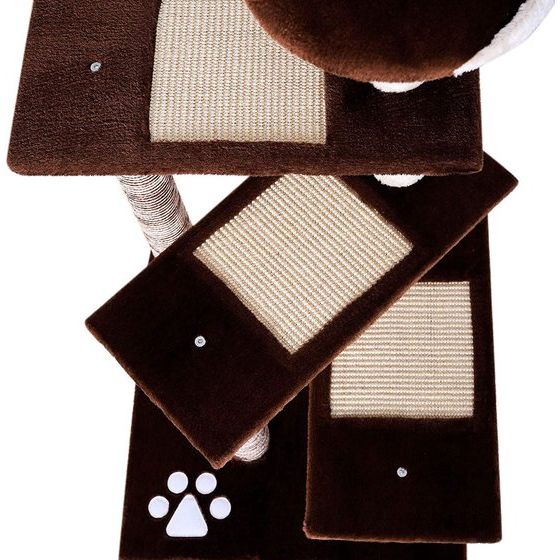 Krabpaal, klimboom, kattenkrabpaal, hoogte 100 cm, bruin/beige