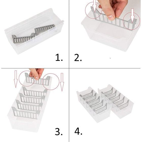 Opbergdoos/keukenorganizer, met handgreep, voor de opbergkast