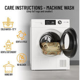 Modern ontwerp vloerkleed met rubberen achterkant 100 x 150 cm beige.