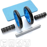 Roller Classic, buiktrainer voor het versterken van de kernspieren, fitnessapparaat voor thuis, buikspiertrainer inclusief kniebeschermer, 28 x 16 cm (L x Ø)