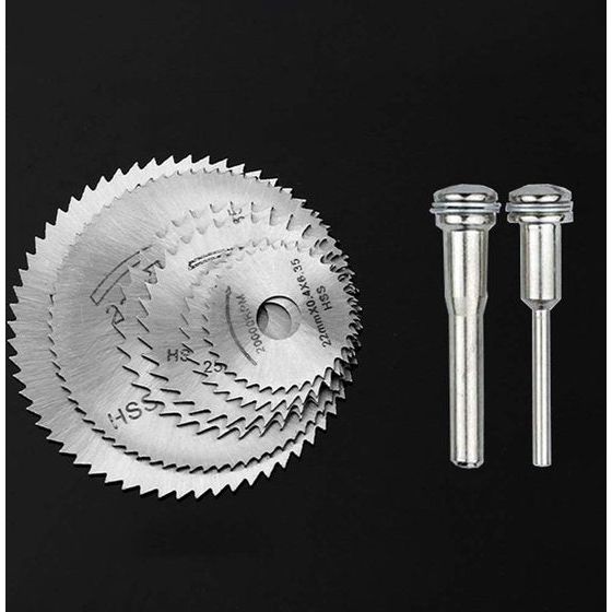 messen van snelstaal voor multifunctionele gereedschappen voor roterend gereedschap; 8 kleine cirkelzaagbladen van staal voor het zagen van hout, kunststof en metaal