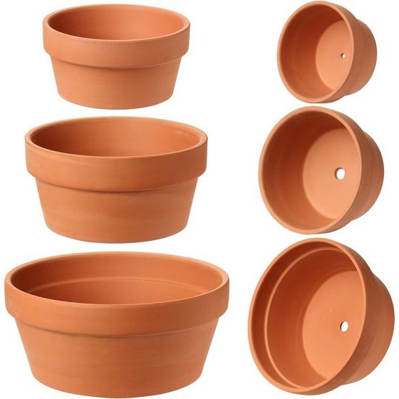 3 Pack Terracotta Klei Potten Bloempotten met Drainage Gat Vetplant Potten Kruid Pot Geweldig voor Planten Ambachten Huwelijkscadeau