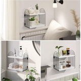 Wandplank, wit, hout, zwart, metaal, nachtkastje, 2 niveaus, zwevende plank, muur, modern, slaapkamer, badkamer, woonkamer, keuken