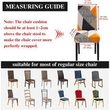 Stoelhoezen, 4 stuks, universeel, Stretch Stoelhoezen, Set van 4, moderne, elastische, duurzame stoelhoezen Voor Eetkamer, Banket, Decoratie (Oranje geometrie, 4 stuks)