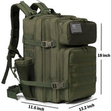 Tactische militaire rugzak voor heren, groot, 45 liter, legerrugzak, 3 dagen, Molle Leger rugzak, outdoor waterdichte rugzak