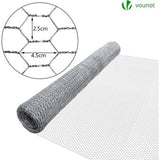 Mesh omheining, zeshoekig gaas, draadhek, kippengaas, kippengaas, kippengaas, breedte 25 mm, hoogte 100 cm, lengte 25 m, gegalvaniseerd zilver