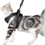 Cat Harness and Leash, Ultra-Light, Escape-Proof, Adjustable, Soft Mesh Fabric, Padded, Running Vest, Jacket for Kittens, Pets, Puppies, m, grey