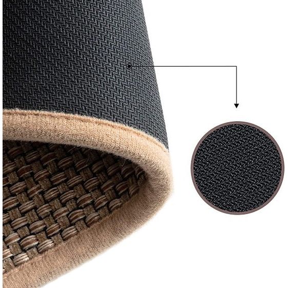 Keukentapijt wasbaar antisliptapijt loper jute imitatieweefsel keukenmat keukenloper vuilvangmat keuken- en eetkamerset natuurrubber achterkant 44 x 75 + 44 x 120 cm