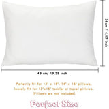 2-pack baby-kinderkussenslopen Peuterkussensloop Reiskussensloop Zacht Ademend Envelopstijl voor jongens Meisjes Beddengoed 49x36cm Machinewasbaar (wit)