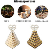 Hartvormige displaystandaard, middenstuk, perfect voor feesten, bruiloften en snoepbar, houten chocolade-tentoonstellingsstand, bruiloftsfeest, decoratie, 7 lagen