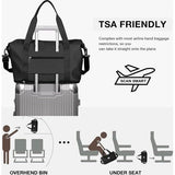 Reistas voor dames, 40 x 20 x 25 cm, handbagage, tas, weekendtas, zwemtas, waterdicht, reistas, duffle bag, fitnesstas, trainingstas voor vrouwen, voor reizen, gym, A12 zwart