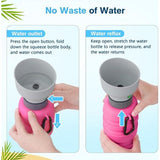Hondenwaterfles, opvouwbare waterfles Honden voor onderweg, veilig, niet-giftig, waterfles voor huisdieren, geschikt voor hondenreizen buitenshuis, training en andere buitenactiviteiten, roze