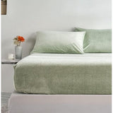 Winter hoeslaken, 90 x 200 cm, groen pluizig warm fluwelen laken, teddy pluche hoeslaken geschikt voor 30 cm matras