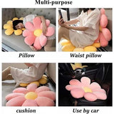 Bloem vloer kussen madeliefje bloem vorm kussen schattig zitkussen pluche stoel kussen sierkussen woondecoratie voor meisjes vrouwen een lezing, slaapkamer of tv kijken (wit, 38 cm)