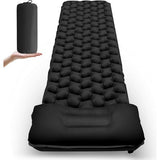 Camping Ultralichte outdoor camping isomat opblaasbaar met kussen, waterdicht opvouwbaar luchtmatras, kleine verpakkingsmaat, campingmat voor camping, sport, wandelen, reizen, backpacking