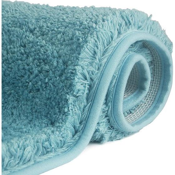 Badmat, antislip, hoogpolig, machinewasbaar, waterabsorberend en zachte microvezels, 60x90 cm