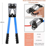 Accukabelschoen-krimpgereedschap van 6-50 mm² (AWG 8-1/0) met kabelsnijder (HX50B krimpset