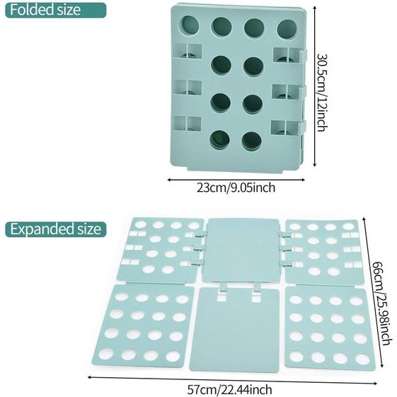 Kledingvouwplank, kledingmap, wasvouwplank, overhemdenmap, T-shirtvouwhulp, kleding voor volwassenen, broeken, wasgoed-T-shirtorganizer, Nordic Green