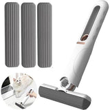 Desktop Reiniging Mini Mop met 3 reservekoppen Draagbare Squeeze Mop Handwasbare Desktop Reiniging Draagbare Opvouwbare Squeeze Mop Spons Mop voor ramen, vloer, muur, auto