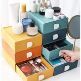 4 stapelbare ladeboxen, opbergdoos met laden, cosmetica-organizer, ladebox, make-up-organizer, bureau-opbergbox voor bureaus, make-uptafels, kantoren, badkamers.