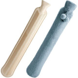Warmwaterkruikslang, lang, 2 liter, met overtrek, 73 cm nekwarmwaterkruik om om te binden, warmtegordel om te warmen, ook te koelen voor nek, schouder, onderlichaam, rug, warmwaterfles voor
