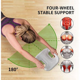 Buiktrainer, roller, buikroller, push-upgrepen, vanaf roller met stabiele vier wielen, buikspiertrainer vanaf wiel, set inclusief gevoerde, afdominale wielroller voor buikspiertraining