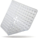 Transparante douchemat, premium antislip douchemat, 53 x 53 cm, transparant, comfortabele douchemat, badmat, antislip, schimmelbestendig en machinewasbaar