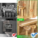 Eekhoorntje, voederhuis van grenenhout, eekhoorntje, voederhuis met maïskolfhouder, eekhoornhuis voor buiten, chipmunk-voederstation voor achtertuin, buiten, tuin (A)