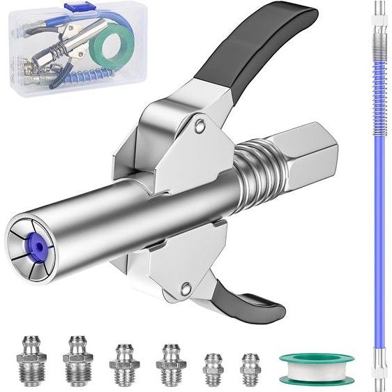 Mondstuk met 30 cm hondenriem, M6, M8, M10 zeenippel, snelle G-koppeling voor huisdieren, 1/8 inch NPT huisdierkoppeling, ergonomische dubbele handgreep voor alle huisdieren